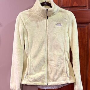 women’s lime green north face jacket / size small